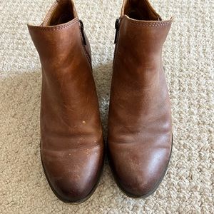 The Lucky Brand Brown Zip Ankle Boots